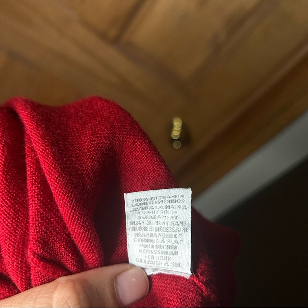 Men’s Toscano Firenze Extrafine Merino Wool Red Vest - Picture 7 of 7